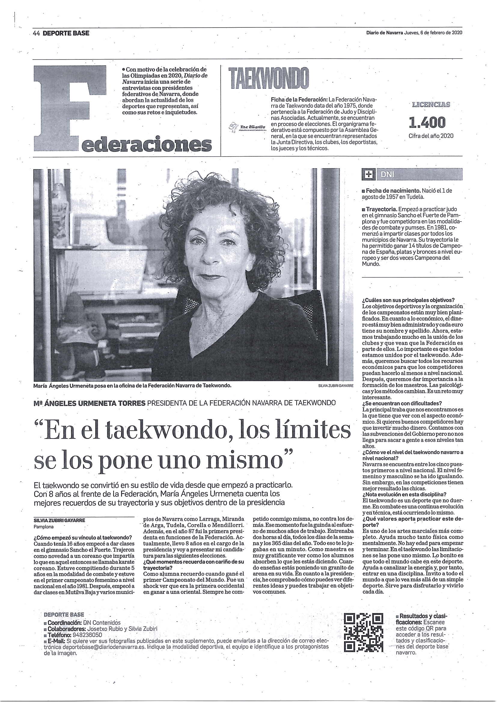 URMENETA Y EL TAEKWONDO EN PRENSA